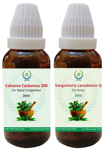 Calcarea Car. 200, Sangulnaria Can Q For Nasal Congestion